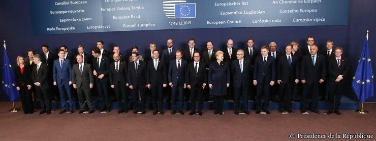 Conseil Européen à Bruxelles le 17 décembre 2015 (photo : © Présidence de la République - L. Blevennec)