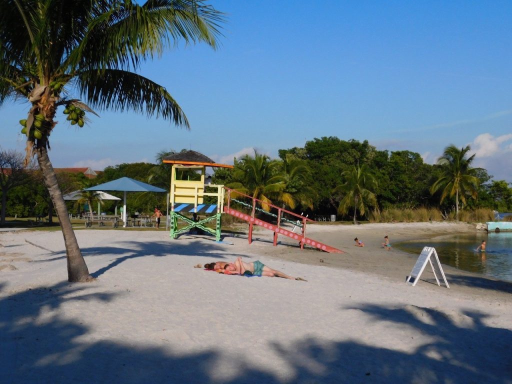 Plage de Homestead Bayfront Park (près de Miami en Floride)