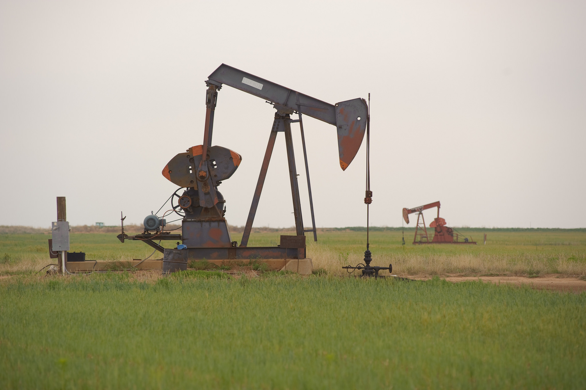 Des puits de pétrole à Anson au Texas