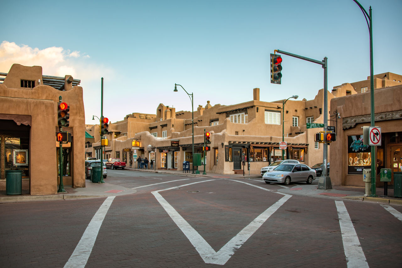 Le centre de Santa Fe, la capitale du Nouveau-Mexique.