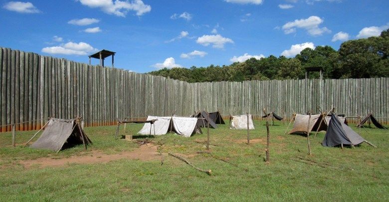 La prison confédérée d'Andersonville en Géorgie