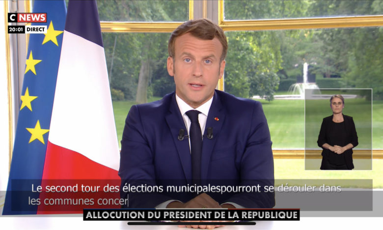 Le discours télévisé d'Emmanuel Macron