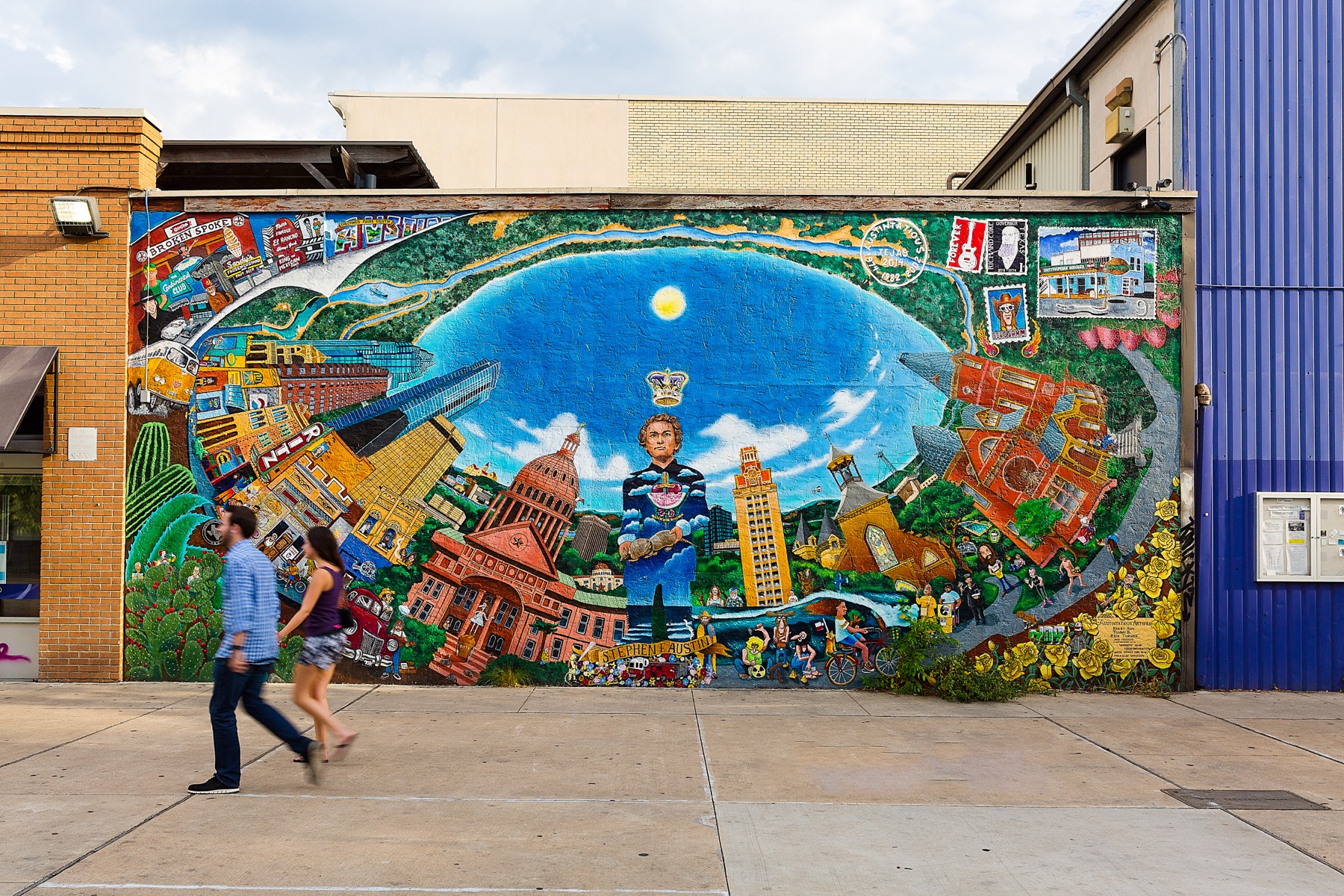 Fresque murale à Austin, Texas. 