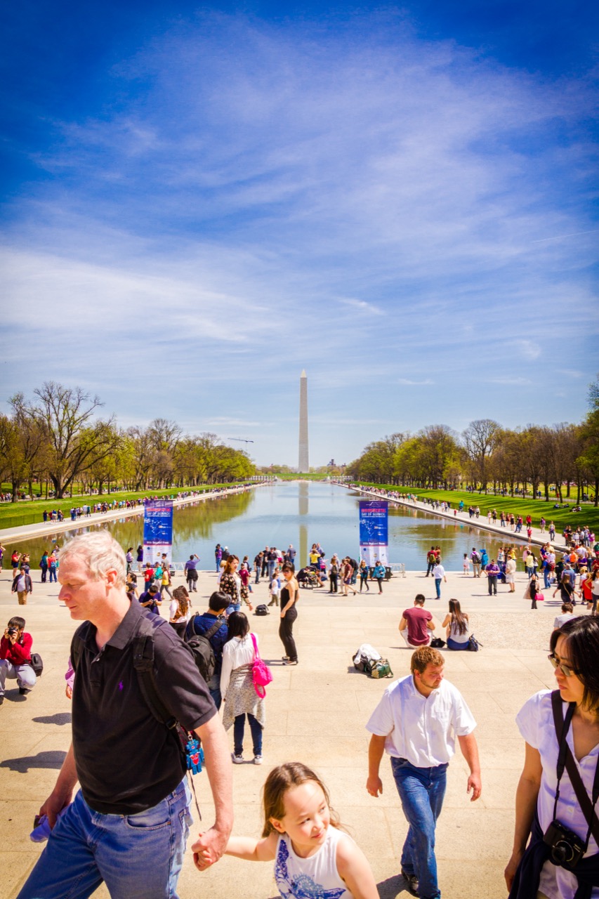 National Mall : vue du Washington Monument depuis le Lincoln Memorial.