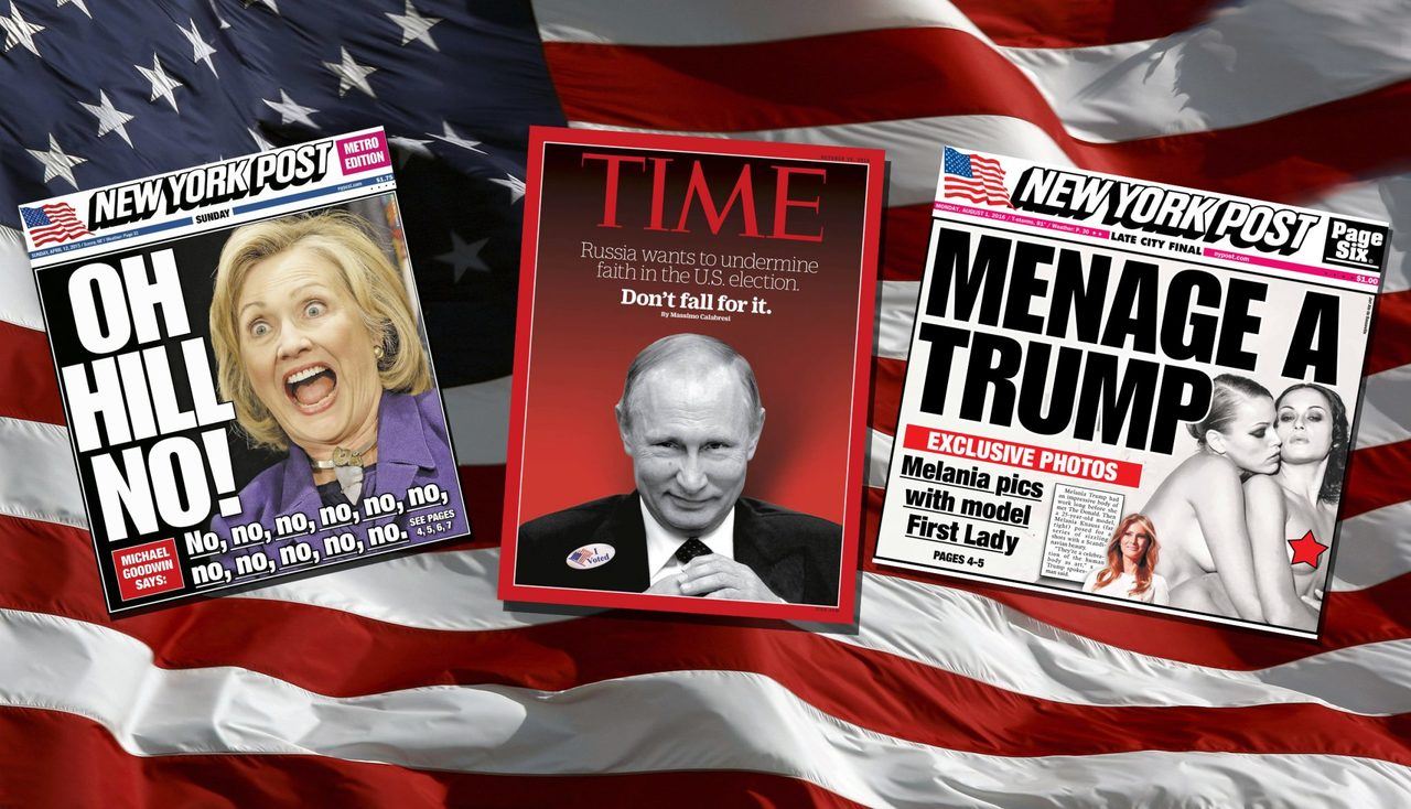Couvertures des journaux américains durant la campagne présidentielle