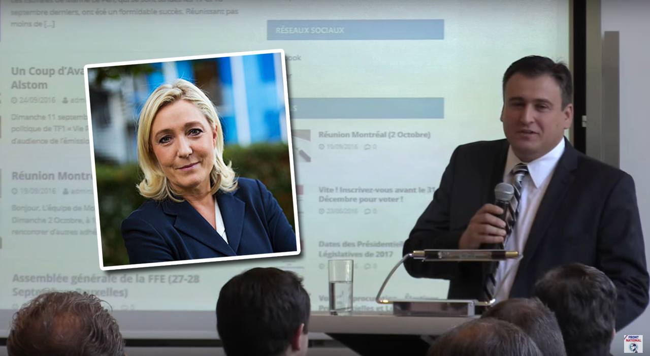 Denis Franceskin, responsable du Front National aux Etats-Unis, et soutien de Marine Le Pen pour l'élection présidentielle.