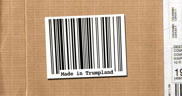 Etiquette "Made in Trumpland"