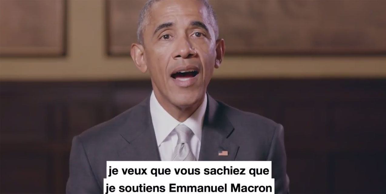 Barack Obama "Je soutiens Emmanuel Macron"