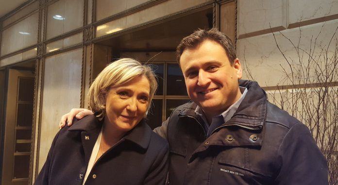 Denis Franceskin et Marine Le Pen (Front National)