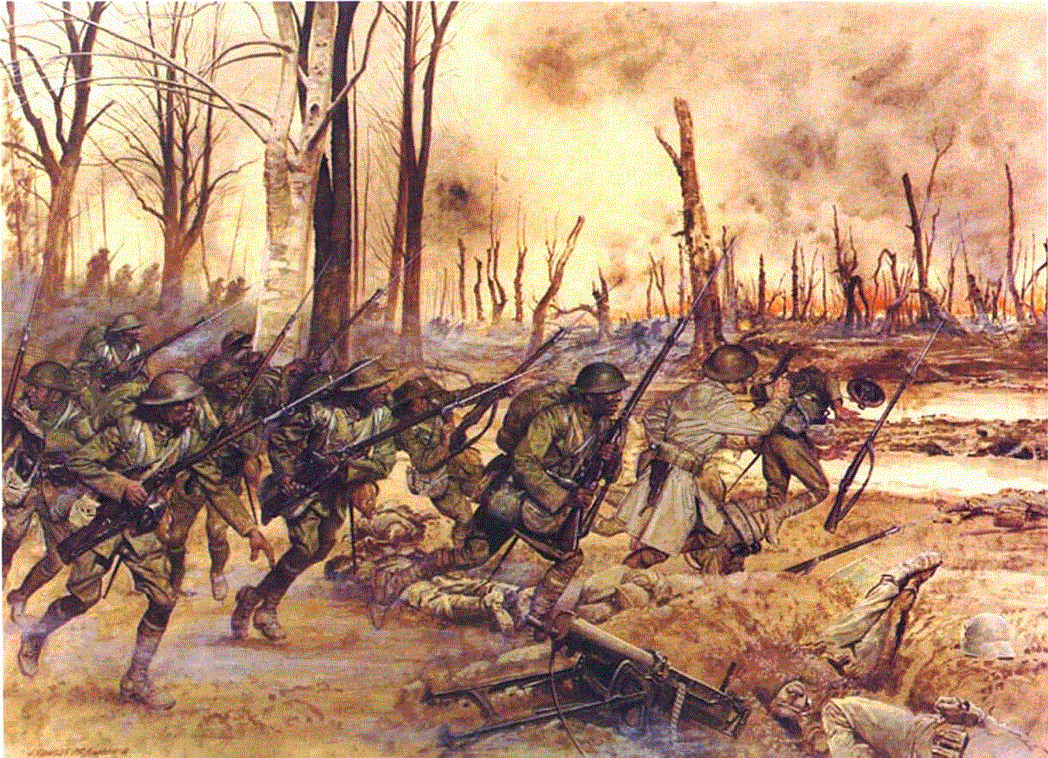Attaque du 369e régiment d'infanterie américain durant l'offensive Meuse-Argonne