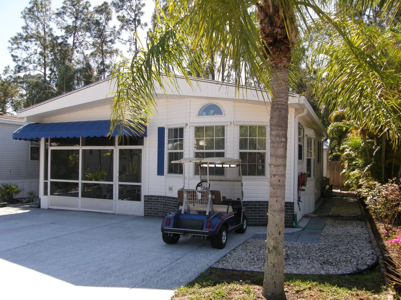 Exemple de maison mobile qu'on peut trouver dans le sud de la Floride