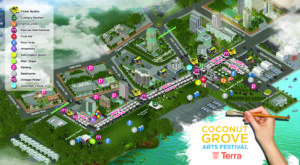 Plan du Coconut Grove Arts Festival de Miami