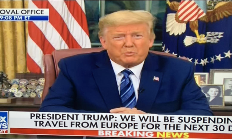 Trump interdit tout voyage entre les USA et l'Europe pendant trente jours pour freiner le coronavirus !