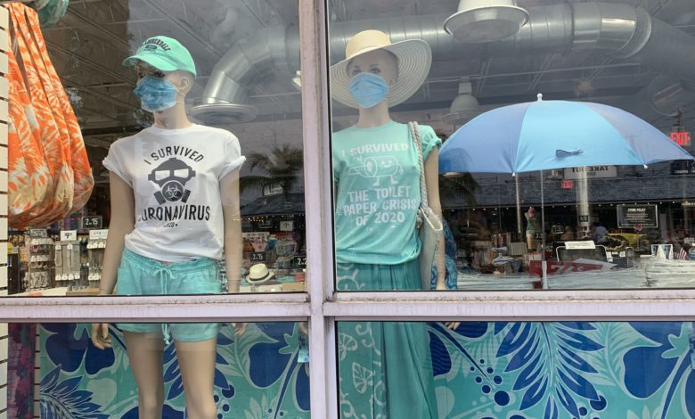 Coronavirus : une boutique de vêtements de plage à Lauderdale-by-the-Sea en Floride
