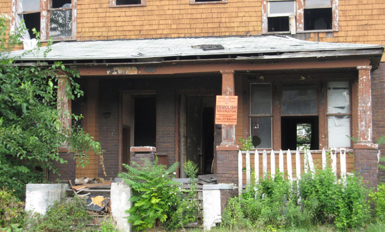 Une maison en ruine à Détroit