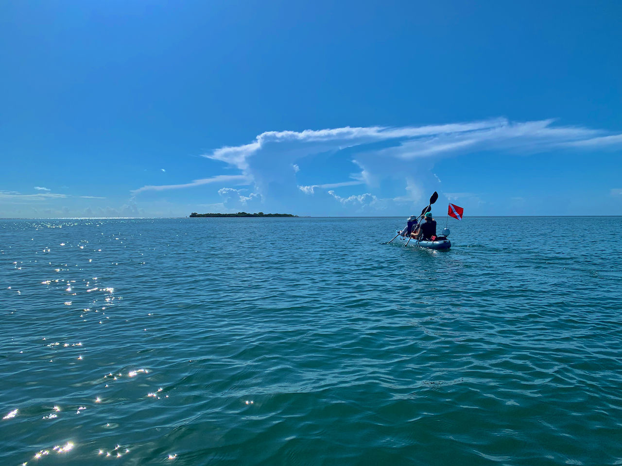 Kayak se rendant à Indian Key, dans les Keys de Floride