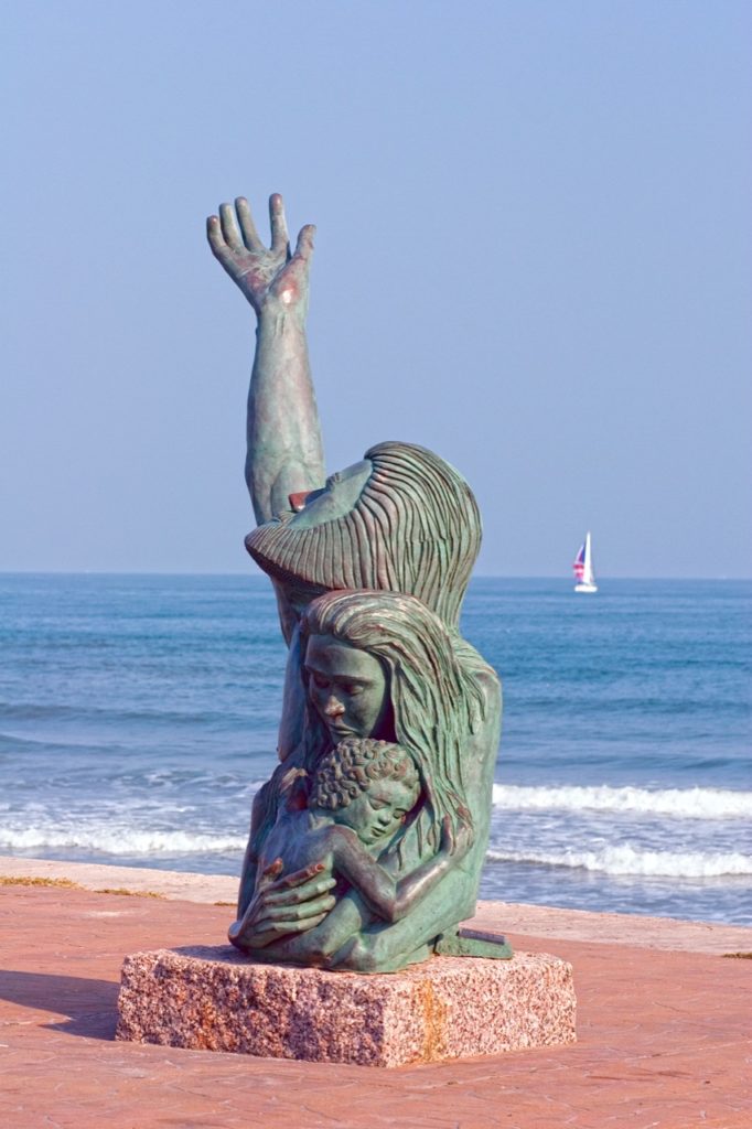 Statue commémorant le désastreux ouragan de l'an 1900 à Galveston.