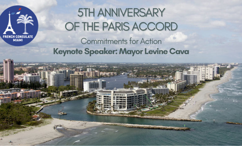 Evénement climat en Floride pour le 5ème anniversaire des Accords de Paris, organisé par le Consulat de France