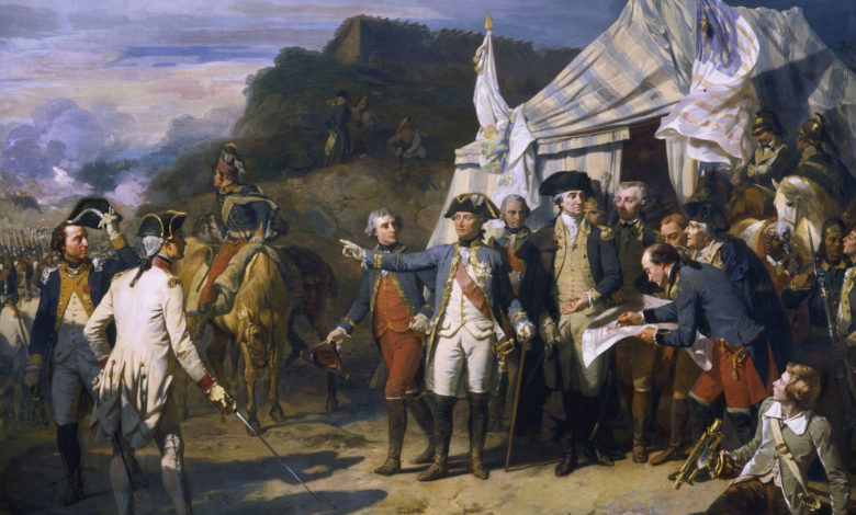 Lafayette et Washington à Yorktown