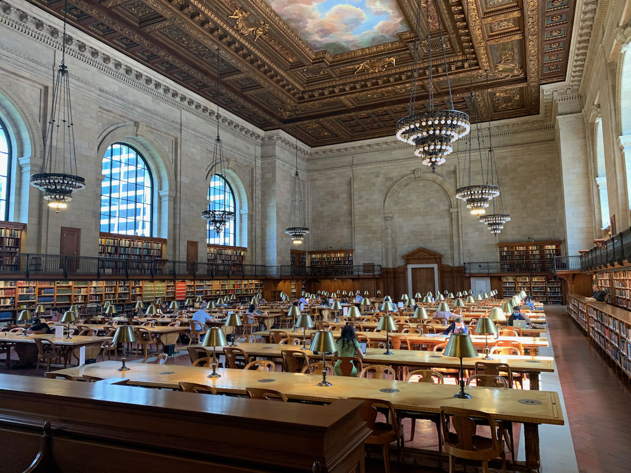 La grande salle de lecture de la New-York Public Library de Manhattan