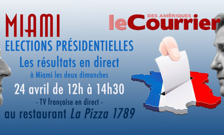 Miami : déjeuner avec résultats des élections présidentielles françaises, le 24 avril