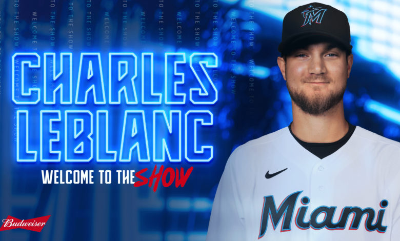 L'annonce de l'arrivée de Charles Leblanc par les Miami Marlins