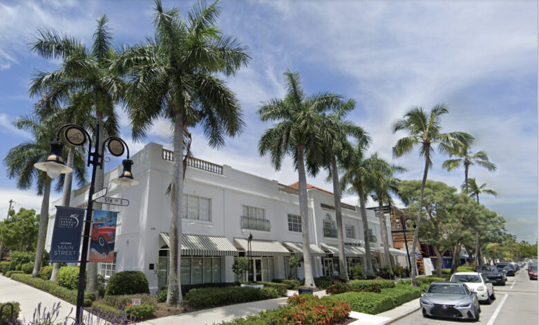 Vue de l'emplacement de la future Natbank à Naples en Floride.