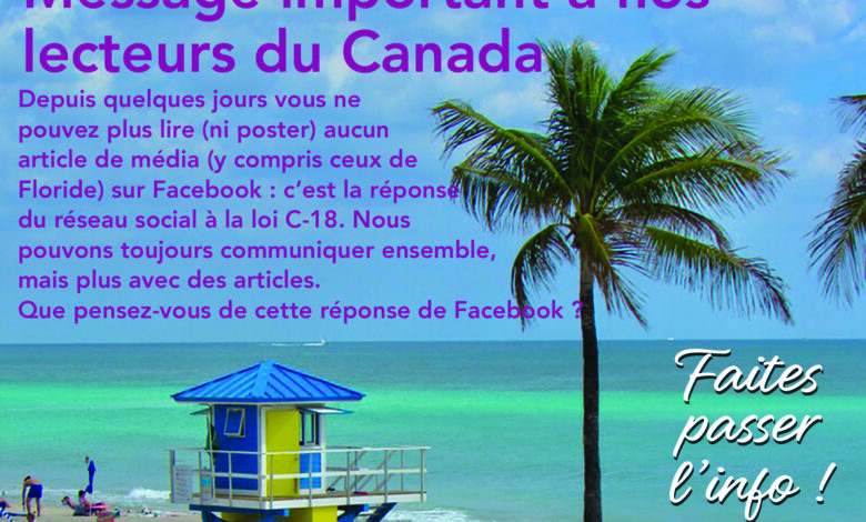 Conséquences de la Loi C-18 : les médias en dehors du Canada ne sont plus visibles sur Facebook au Canada !