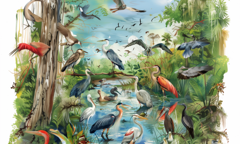 Dictionnaire de 30 oiseaux remarquables qu'on peut voir Floride
