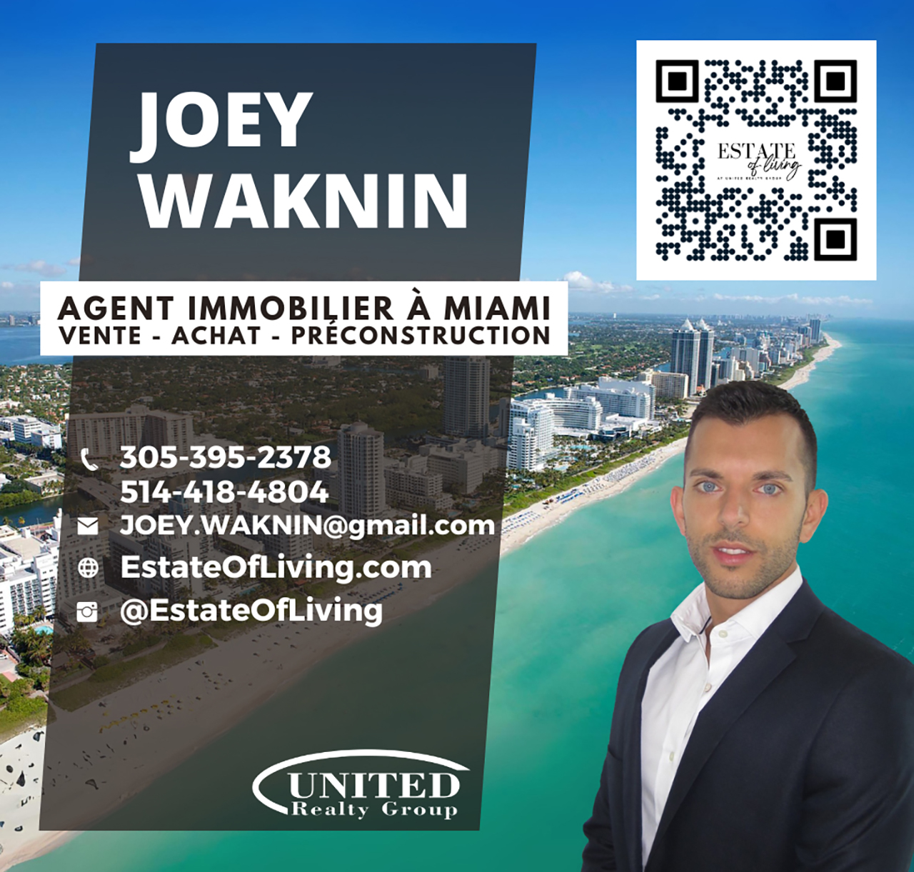 Joey Waknin, agent immobilier à Miami