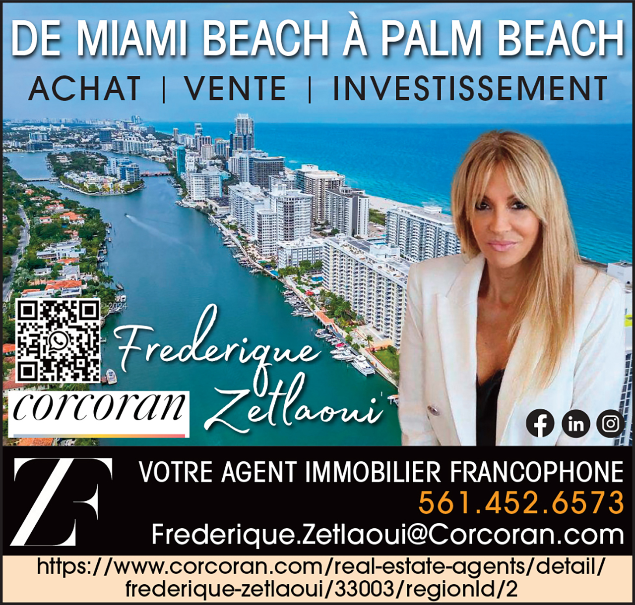 Frederique Zetlaoui agent immobilier en Floride