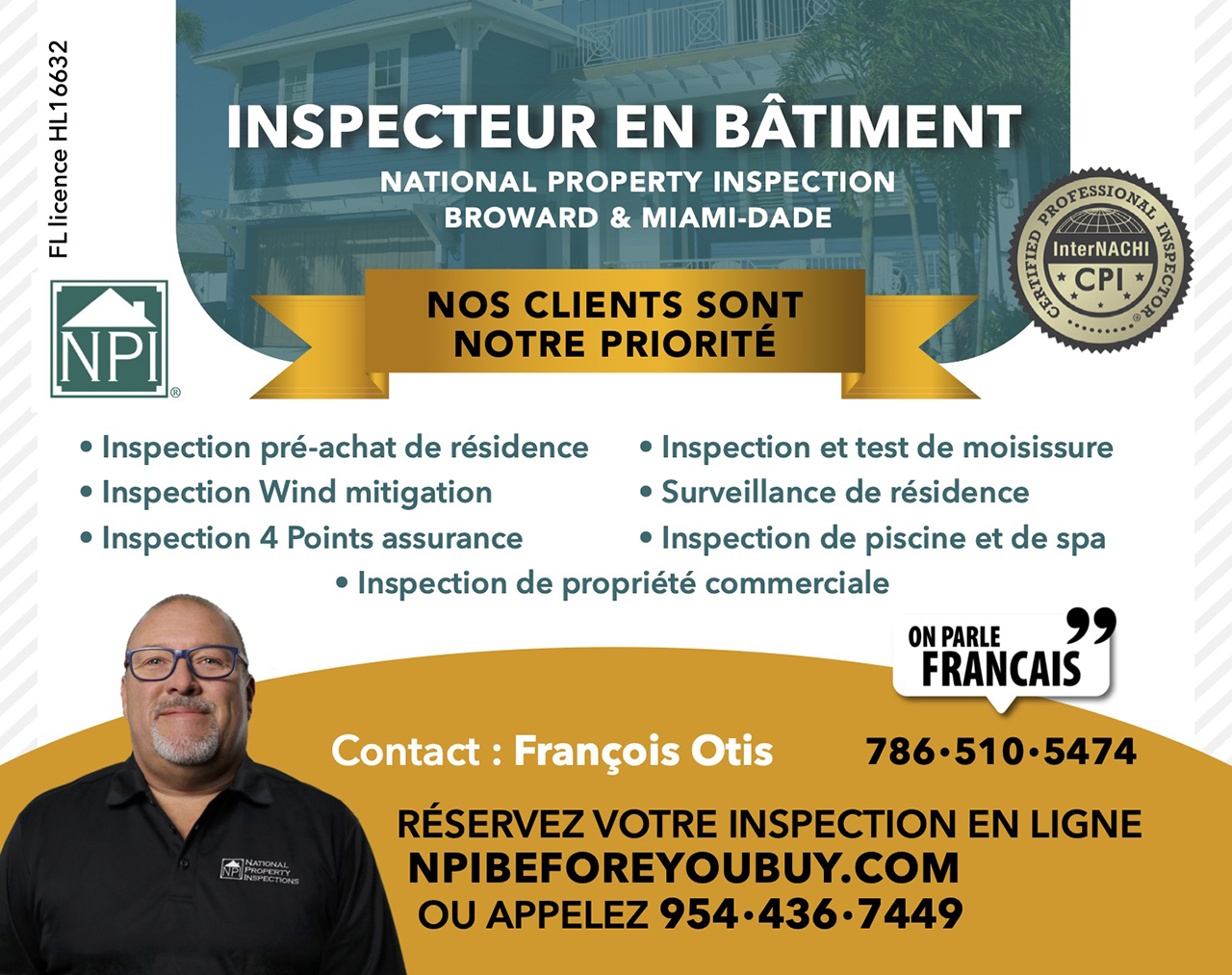 inspecteur en batiment broward miami NPI